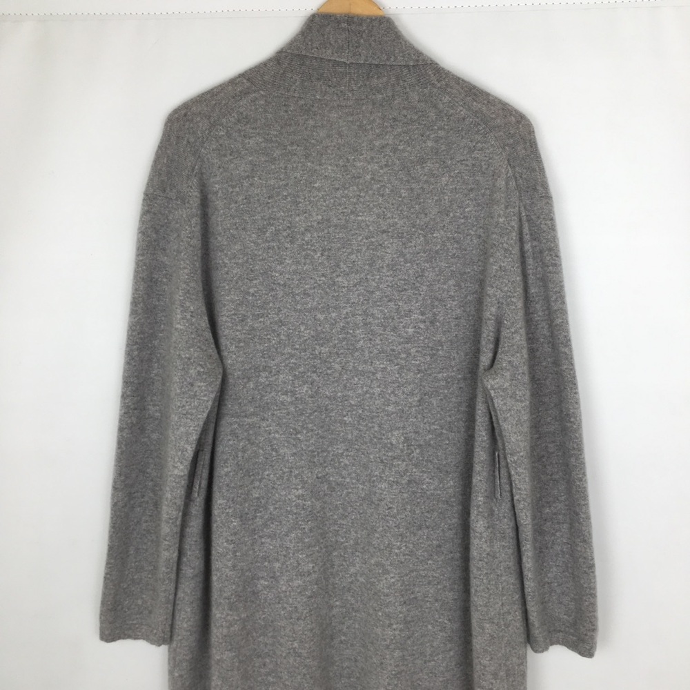 Arlotta 100% Cashmere Long Maxi Duster Robe Grey Women’s Size M/L Soft Luxurious - Picture 11 of 16